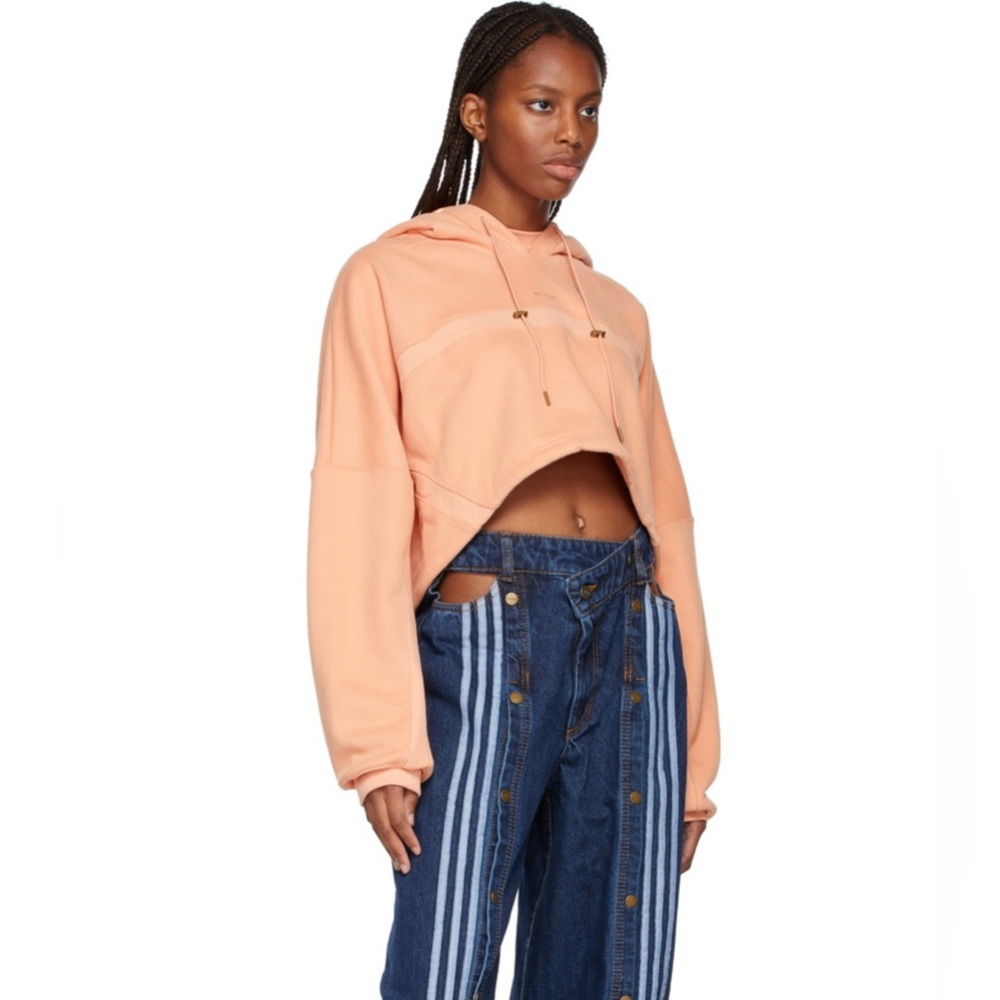 New Adidas x Ivy Park Rodeo Peach/Ambient Blush Hooded Shrug, Size X-small